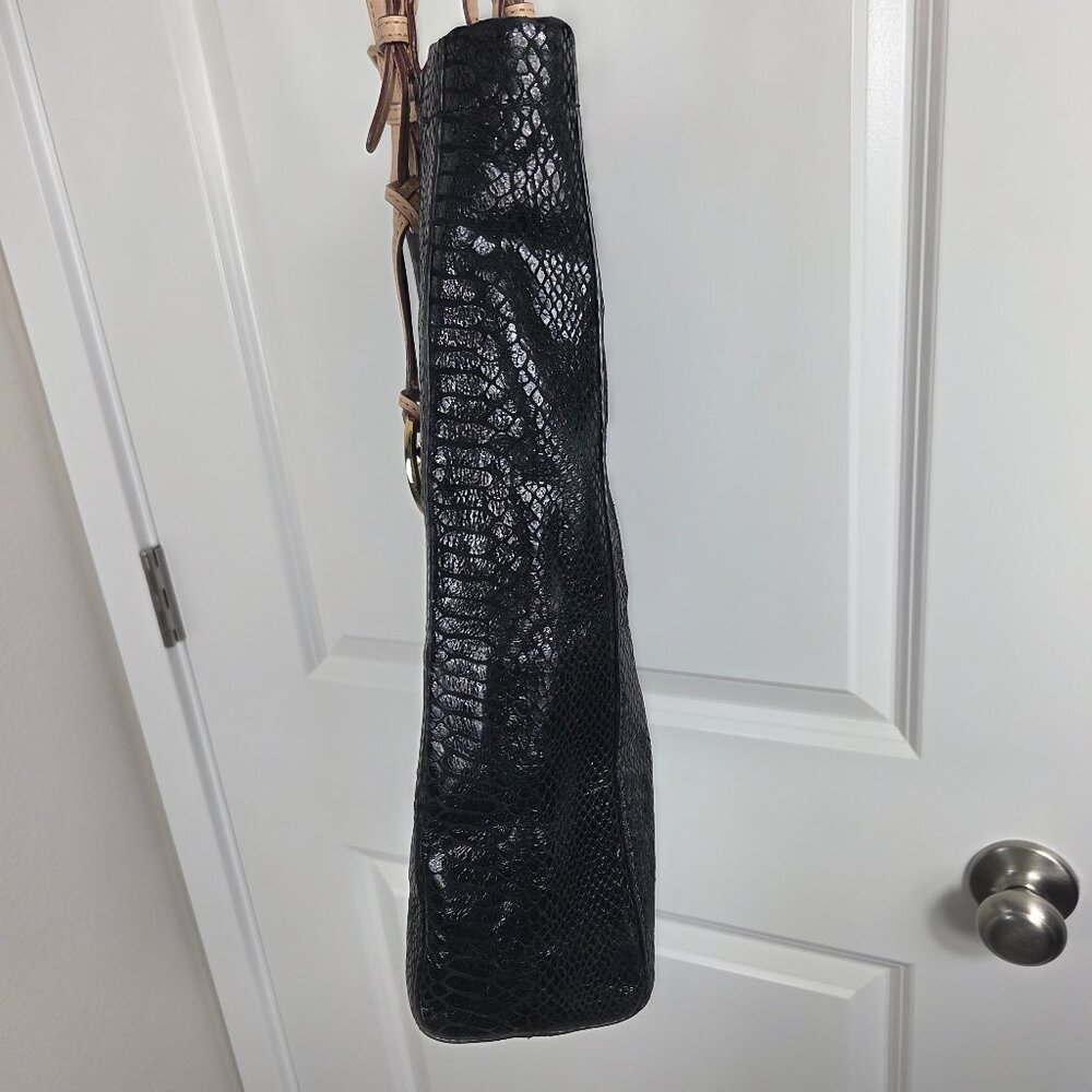 Michael Michael Kors Black Python Patent Leather … - image 3